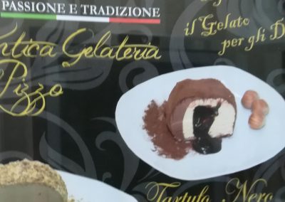 Dolce tartufo di pizzo
